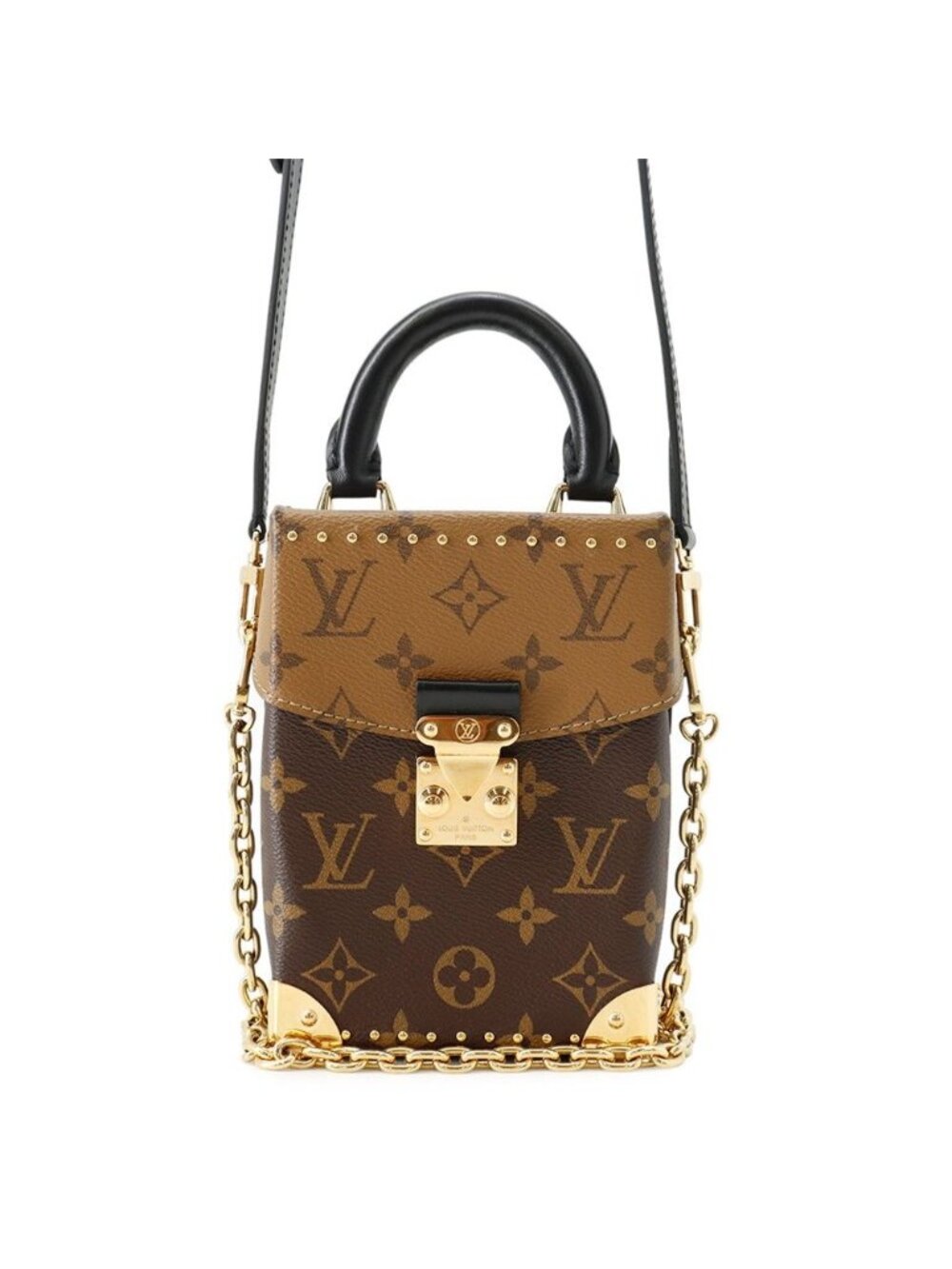Louis Vuitton Shoulder Bag Monogram Reverse Camera Box 2-Way Black